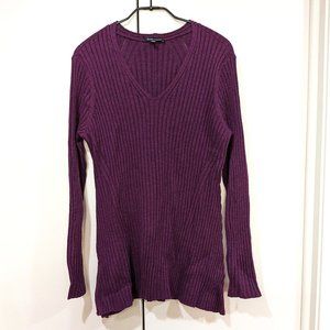 Eileen Fisher Purple Sweater, Ribbed
